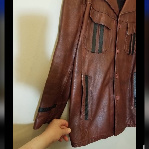 VTG PACO RABANNE LEATHER JACKET PARIS 70S DISCO RETRO STUDIO 54 CLUB DESIGNER - Picture 2 of 8